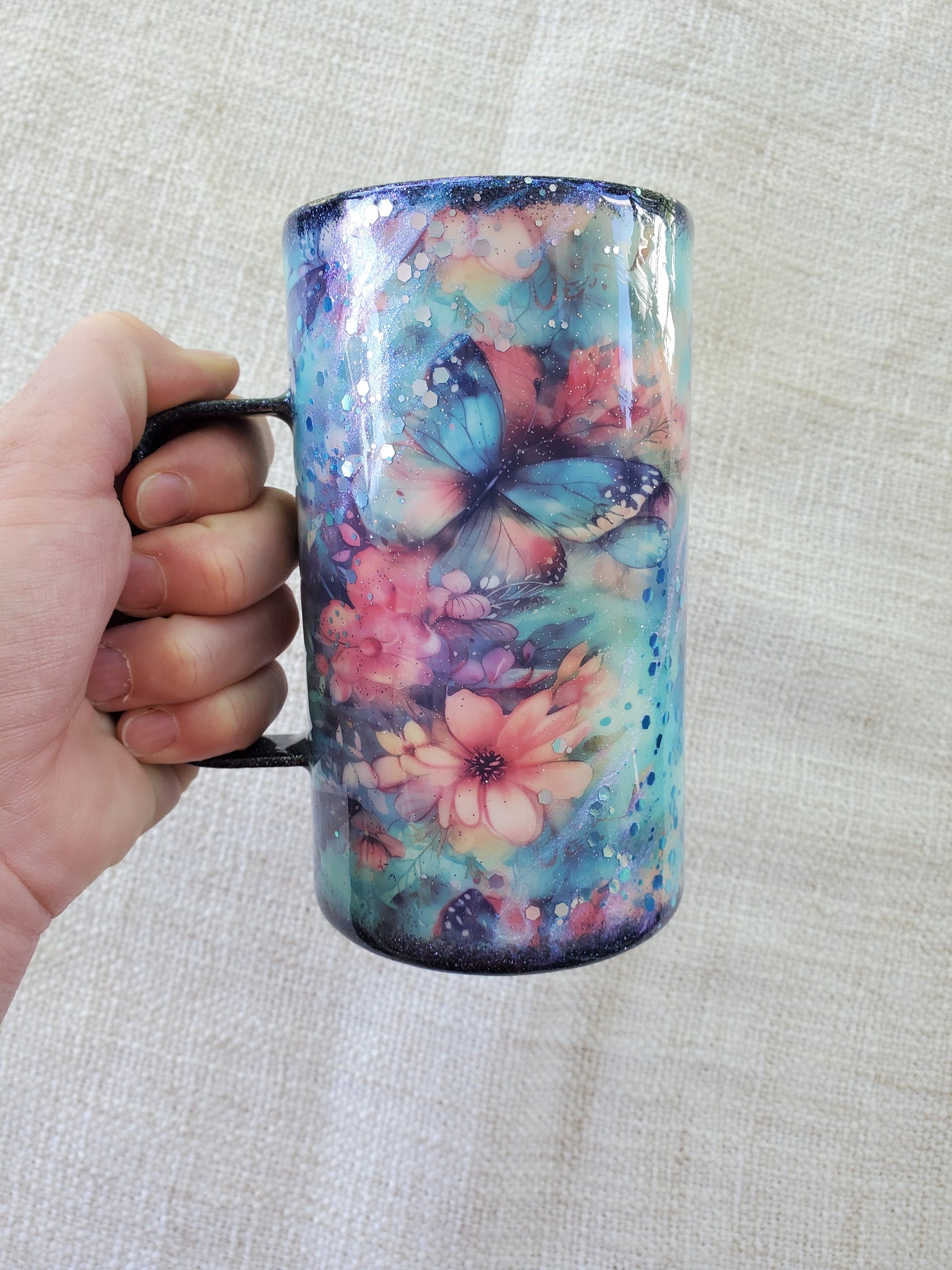 Butterfly Milkyway - 14oz Handled Cup