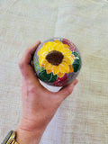 Hand Painted Sunflower Wine Glass