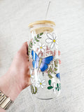 20oz Butterfly Glass Can