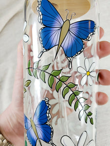 20oz Butterfly Glass Can