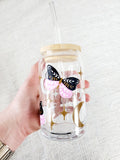 16oz Celestial Butterflies Glass Can