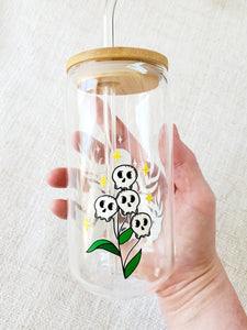 16oz Spooky Garden  - Glass Can