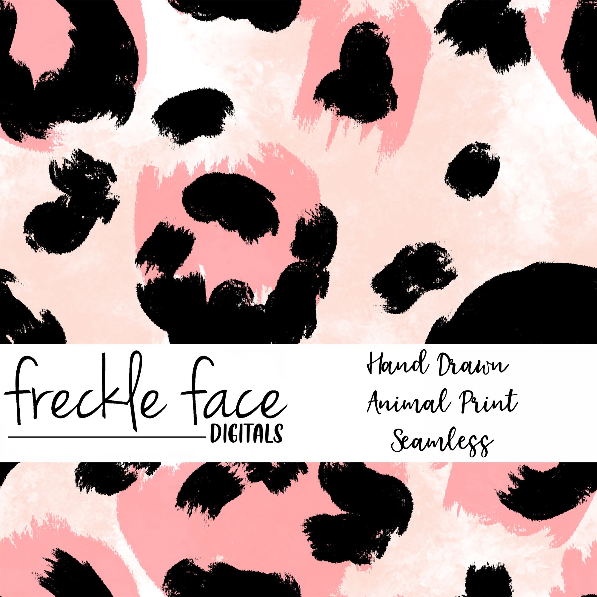 Pink Leopard Print - Hand Drawn Seamless File