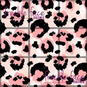 Pink Leopard Print - Hand Drawn Seamless File