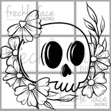 Cute Skull with Flowers