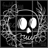 Cute Skull with Flowers