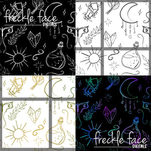 Witchy Doodles - Seamless Patterns Bundle