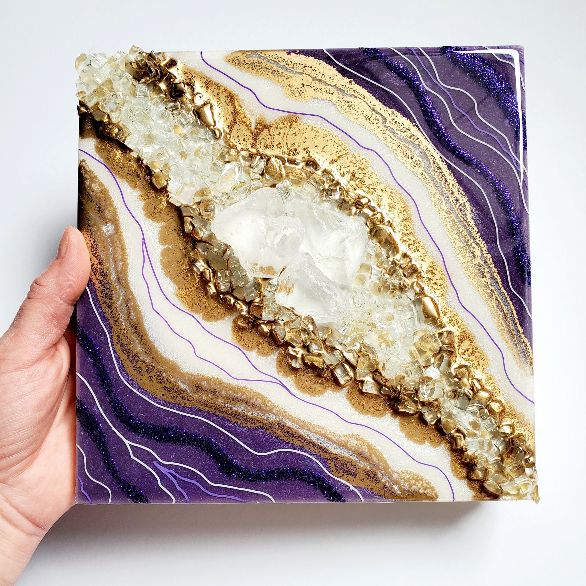 Purple and Gold Geode