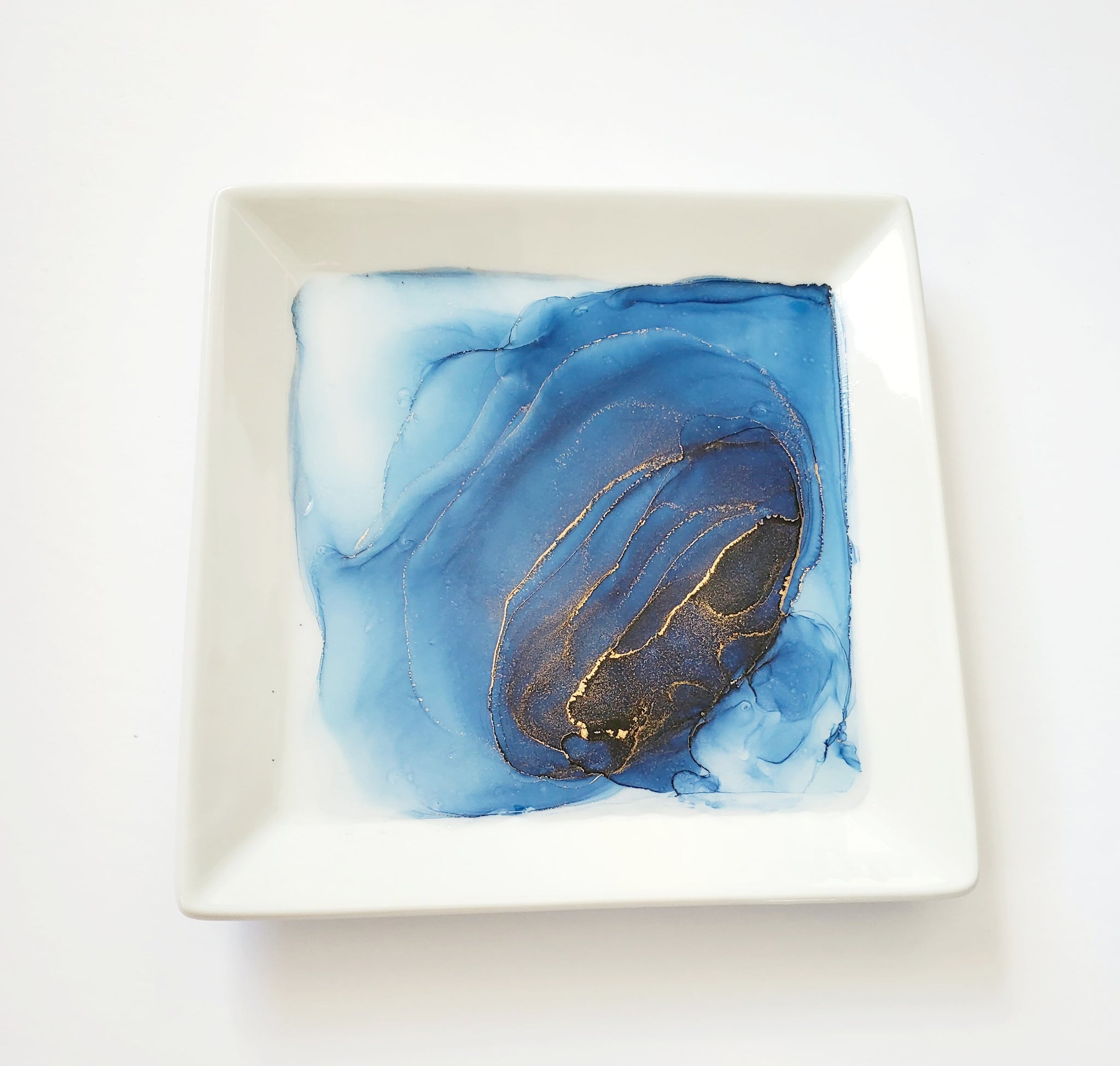 Blue Square Trinket Dish