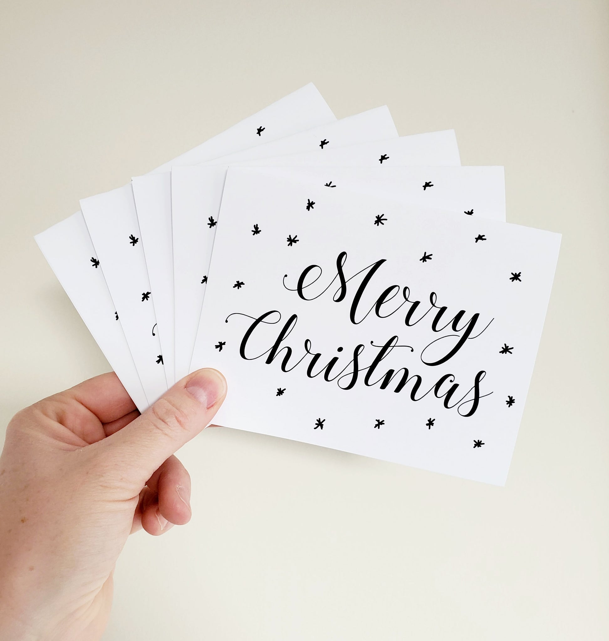 Merry Christmas card set of 5