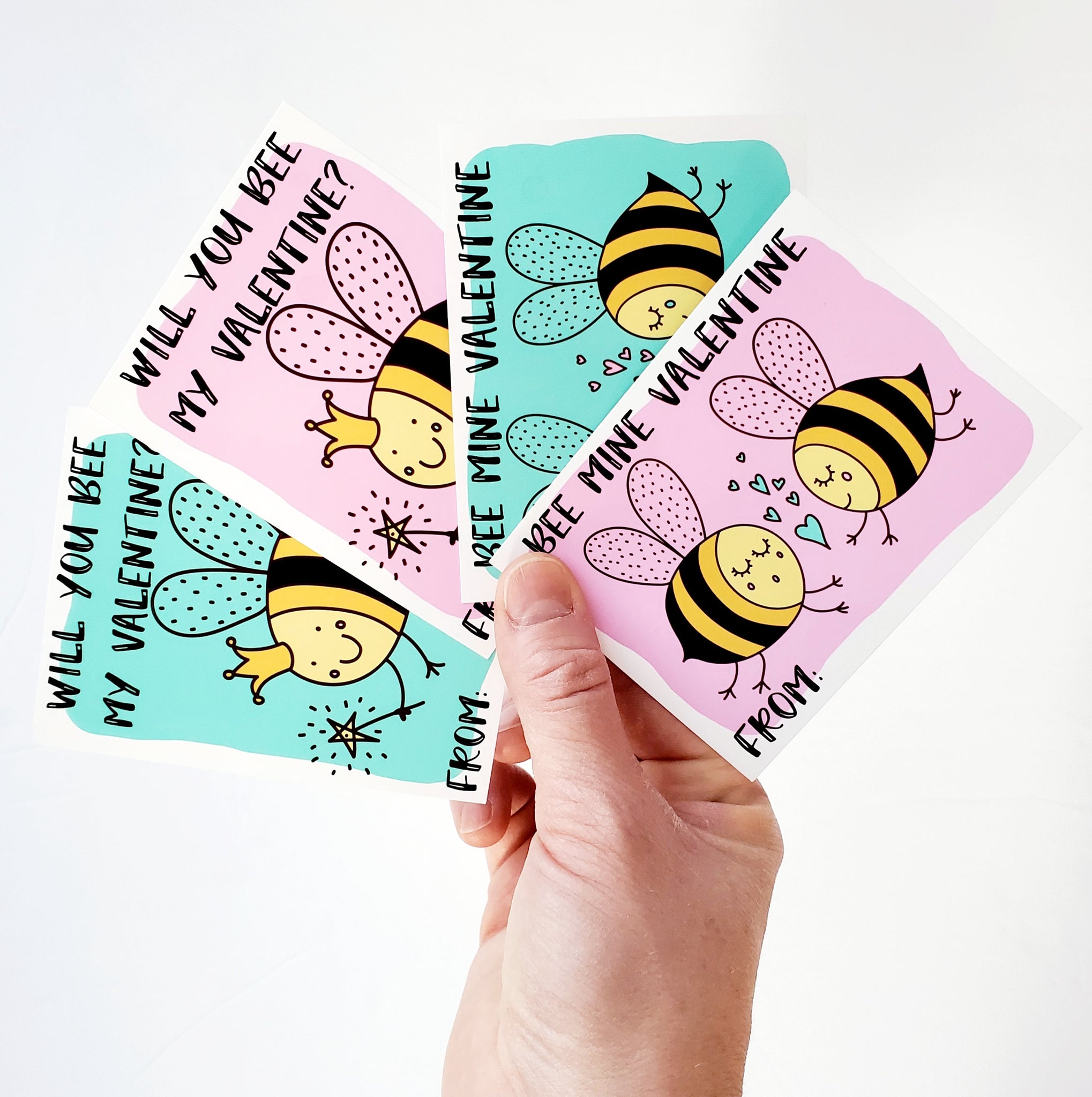 Set of 28 Bee Valentine's