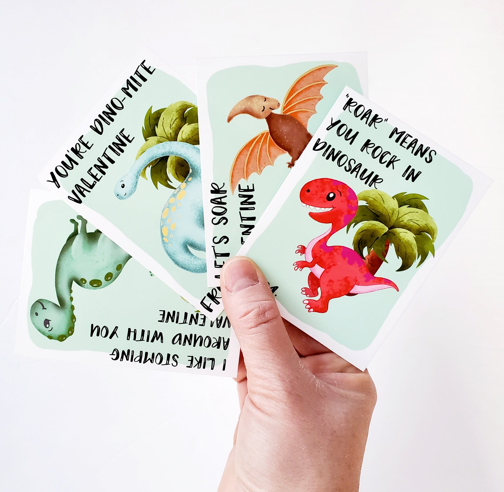 Set of 28 Dinosaur Valentine's Day Cards