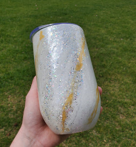 White and Gold Milky Way - 17oz Tumbler