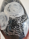 Flowers and Webs - Hand Painted Wine Glass