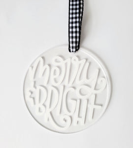 Merry & Bright Christmas Ornament