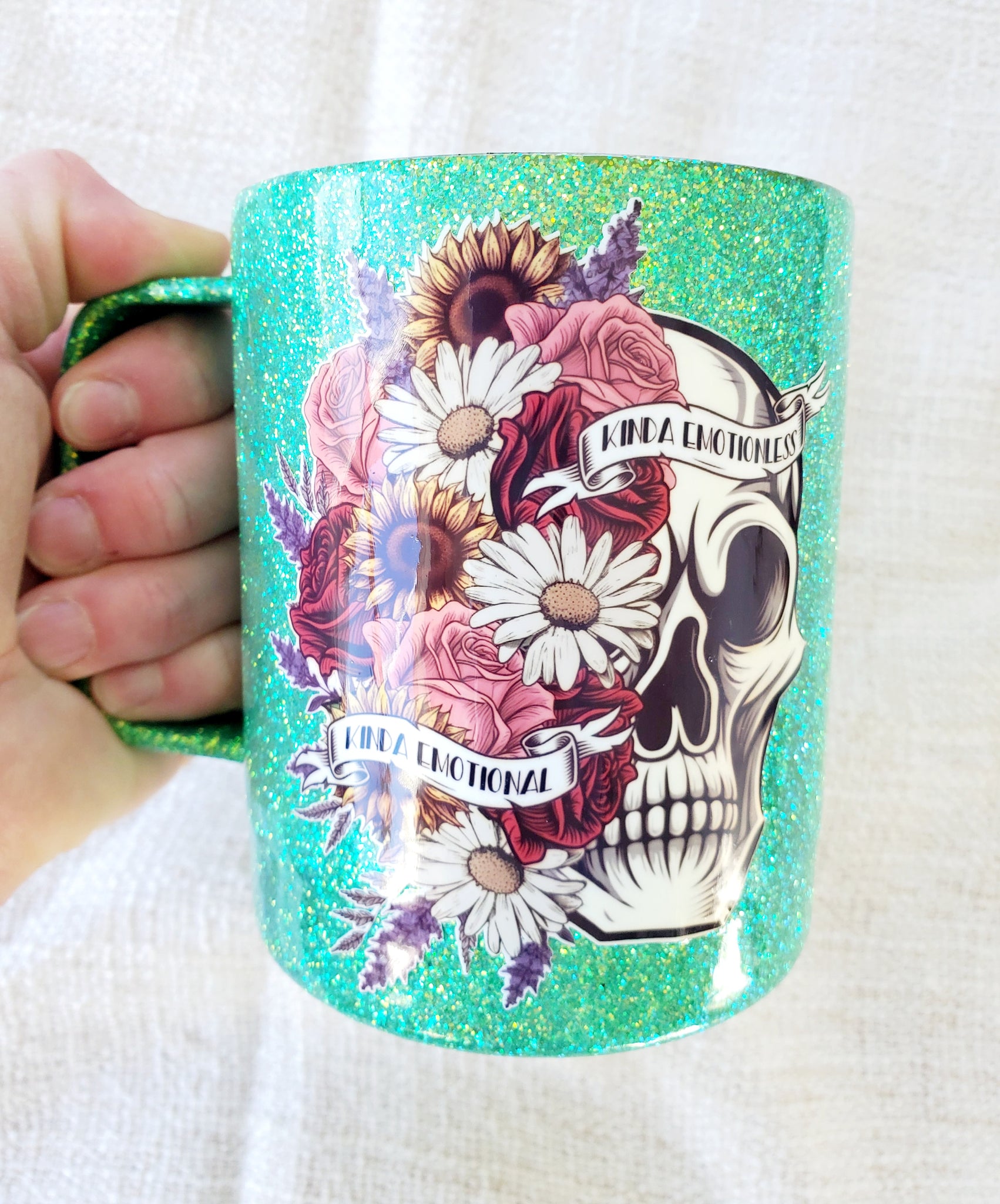 Kinda Emotional Kinda Emotionless- 12oz Handled Mug