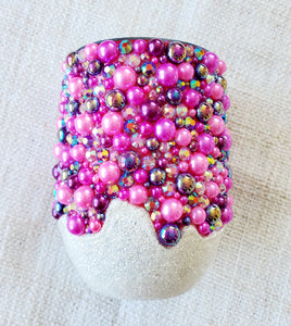 Purple Rhinestone Wine Tumbler