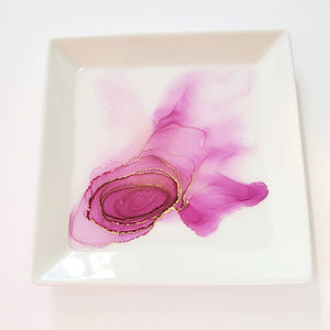 Pink Square Trinket Dish